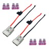 2 Pcs 600V 50Amp Battery Cables Quick Connectors,10 Guage 1.15