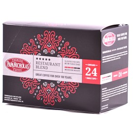 PapaNicholas Coffee Single Serve Coffee Cups Fits Keurig K Cup Brewers, 5-Star Restaurant Blend, 24 Count