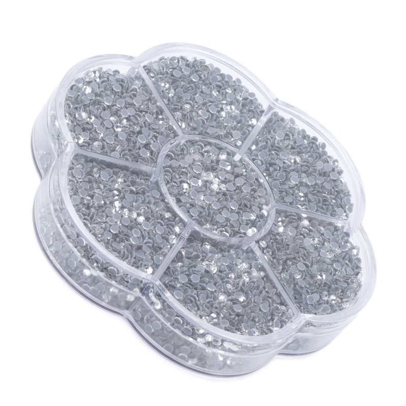 14400Pcs Flat Back Rhinestones Dazzling Colorful DIY Sturdy Iridescent Rhinestones