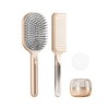 Innodenki ヘアブラシ,くし 髪の毛 サラサラ,ブラシ,濡れ髪用ブラシ,乾湿両用です,静電気除去,デタングリング,母の日ギフト,女性男性，ギフトセット入りです,シャンパンゴールド