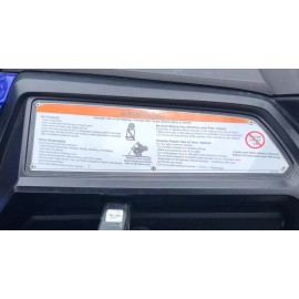 TM CUSTOM FAB Honda Talon 1000 dash plate red lettering