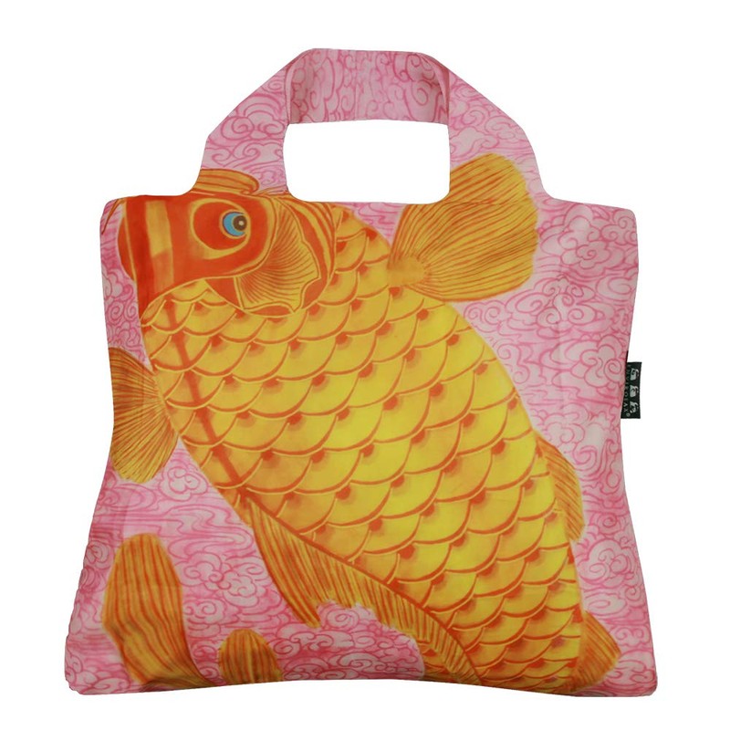 Envirosax Reusable Grocery Bags, Set of 5, Multicolored Jpanese Fish