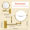 GURUN 8" Wall Mounted Makeup Mirror with 7X Magnification,Two-Sided Swivel