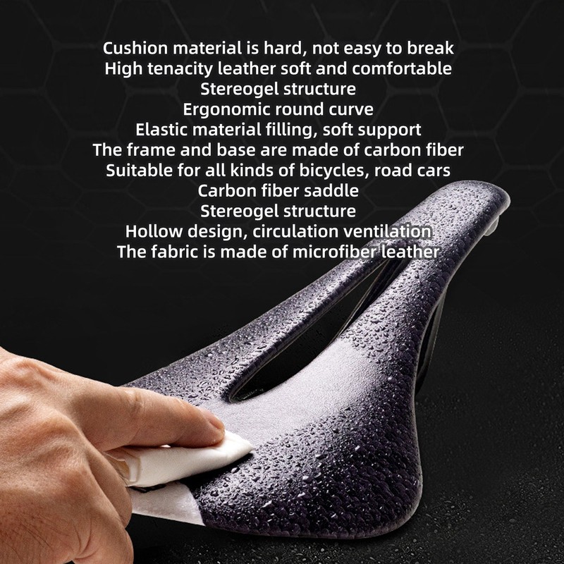 Road Bike Saddle Carbon Fiber Ultra Light Wear Resistant Stereogel