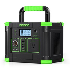 330W Portable Power Station 288.6Wh Solar Generator with 600W Peak, PD 60W USB-C, QC3.0 & 5W Wireless Charger for Camping, Emergency Backup, RV & Home Use