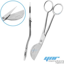 Applique Duckbill Machine Embroidery Scissors - Premium German Steel Fabric Scissors Razor-Sharp Small Tip for Optimal Precision Stitches, Crafting, Sewing-Silver 4”