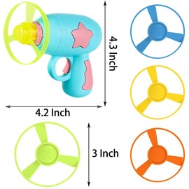 EFYUE Interactive Cat Toy for Indoor Cats Cat Toy Gun Spinning Frisbee Funny Cat Toys (blue)