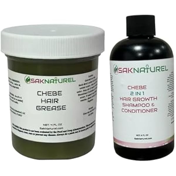 SakNaturel Chebe Hair Grease BUNDLE, 4 FL OZ, Hair Growth