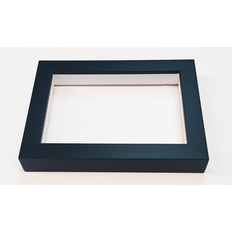 4x4 Shadowbox Gallery Wood Frames - Black DEEP Shadow Box