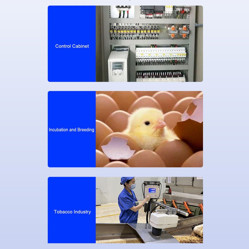 Temperature Humidity Controller -20~60℃ 0~100.0%RH LCD Display Humidistat Thermostat AC