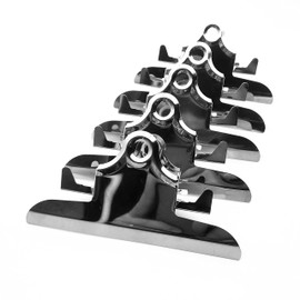 Shuokecrafts 5Pack Metal Clipboard Clips, 5.75 Inches Wide, 3.375 Inches Between Mounting Holes,Grips Mountable Sturdy Strong Springs with Rivets