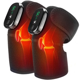 MOAJAZA Knee Massager with Heat and Vibration, Heating Pad for Knee Shoulder Elbow, Heated Knee Brace for Arthritis with Massage