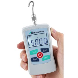 Mxmoonfree 500N Digital Force Gauge Push Pull Gauge Portable Force Meter with Units N/LB/Kg/Oz, Storage Case, Auto Backlit LCD, Auto Power-Off for Teaching School Lab Mechanical Physics (ZMF-500N)