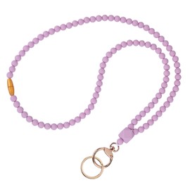 Ornaland Teacher Lanyard Silicone Beaded Lanyards for ID Badges for Keys for Nurse Student Women Men or As a Gift(Purple)