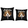 Funny - Peek-a-boo - Beagle Throw Pillow