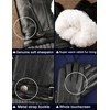 VIKIDEER Super Warm Fur Gloves Mens Leather Gloves Real Rabbit