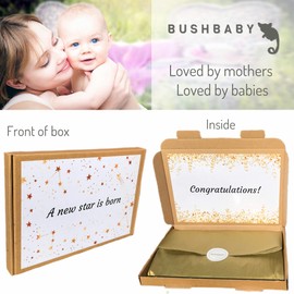 BUSHBABY Ultimate Keepsake Collection A New Star is Born, Baby Shower Gifts, Unique Newborn New Baby Gift for Mum, Inkless Hand and Footprint Kit, Milestone Cards, Letters to My Baby, Boy Girl Unisex