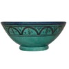 Ceramic Bowls Moroccan Handmade Serving Bowl Aqua 8 inches in