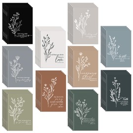 Kosiz 50 Pcs Religious Gifts for Women Mini Bible Verse Notepads Aesthetic Christian Notebooks Bulk Religious Small Notebook Journal for Church Sunday School Teacher Grandparents(Aesthetic Style)