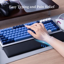 Akko Handballenauflage für Tastatur, Schwarz, 36 x 7 x 1,9 cm