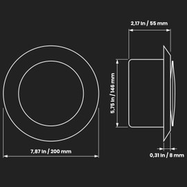 Repa Market ø6" Inch Stainless Steel Universal Diffuser - Adjustable Valve - Optimal Airflow - Air Intake, Exhaust Duct Ventilation - Round Metal Soffit Vent Grille Cover - Home Office, Wall Ceiling