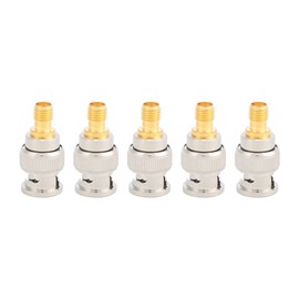 5pcs SMA F to BNC Male Pure Copper Connector for RF Applications Antennas Wireless LAN Devices