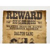 Wanted Poster Vintage Style Western Print Wild West Dalton Gang