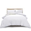 MOONLIGHT20015 Double Duvet Cover - White Solid Soft Double Bedding
