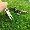 GANPUB 1Pc Silver Golf Ball Fork Pivot Divot Repair Tool