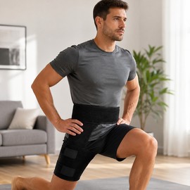 Adjustable Hip and Groin Support Wrap for Activity – Neoprene Compression Brace for Thigh, Hamstring, Sports Training & Daily Movement Support