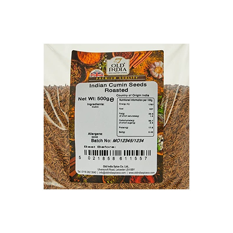 Old India Indian Cumin Seeds Roasted 500g