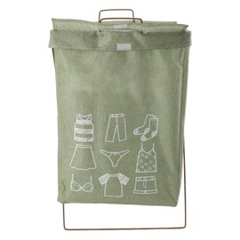 Iron Frame Folding Dirty Clothes Basket with Handles Waterproof Cotton Linen Foldable Laundry Storage Basket Type B L