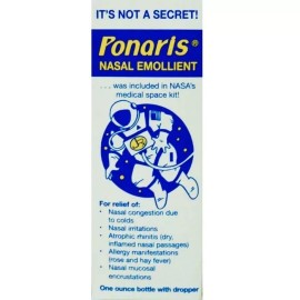Ponaris Nasal Emollient Drops Nasal Irritation & Congestion Fast Relief 1 Ounce