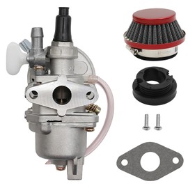 44mm Air Filter Stack Carburetor Carb Replacement for 2 Stroke 43cc 47cc 49cc Mini ATV Quad Dirt Pocket Bike Lawn Mower Scooter (Red)