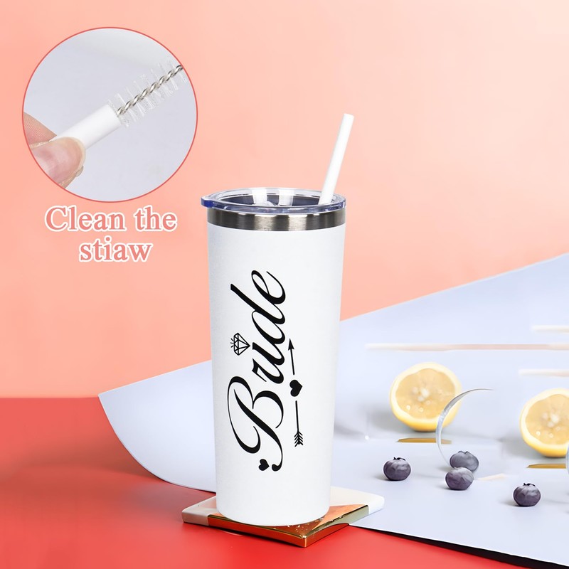 Nwvuop Bride to Be Cup With Straw - Bridal Shower