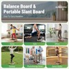 AURIVISTA 2-in-1 Slant & Balance Board, 180° Adjustable Wooden Calf