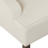 HomePop Upholstered Classic Swoop Arm Accent Chair Home Décor, Cream