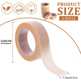 Piriuuo 6 Rolls Breathable Nose Tape, Nose Tape for Rhinoplasty Shaping Paper Tape Self Adhesive Micropore Tape First Aid Tape for Wound Injuries Swelling Sports (0.5in x 10 Yd)