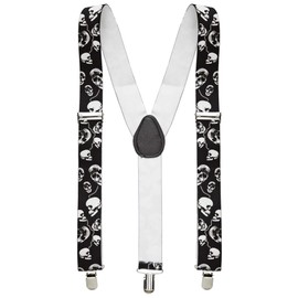 Skull Braces Accessory for Buccaneer Fancy Dress