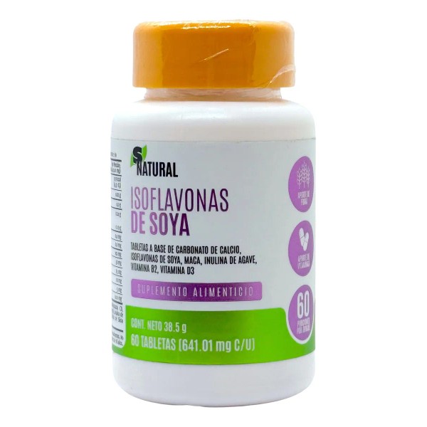 Isoflavonas De Soya 60 Tabletas Snatural