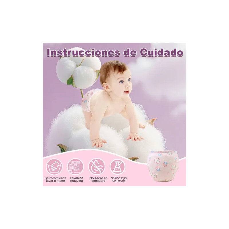 6 Calzones Entrenadores Reutilizables Panales Ecologico/algo