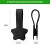 KIBBEH 2 Pack Practical Silicone Hand Towel Clips, Magnetic Bath