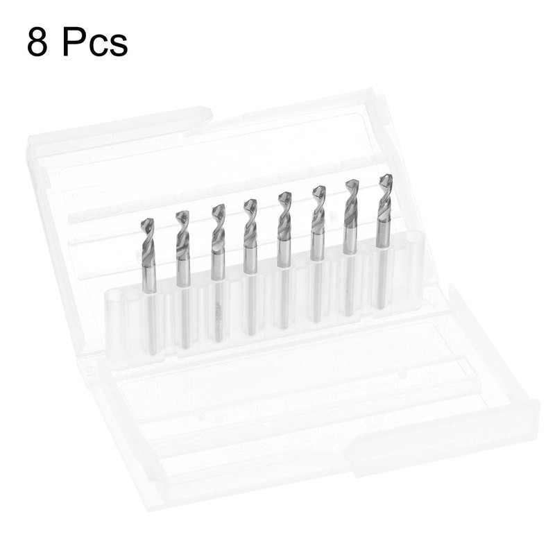 TA-VIGOR 8Pcs 3mm PCB Drill Bits, 1/8 Inch Shank Tungsten