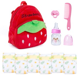 10Pcs Baby Doll Accessories Set Adjustable Diapers and Bag Feeding Stuffs