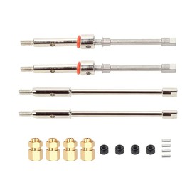 RCAWD 40Cr-Mo Steel Front Rear CVD Drive Shaft 4.5mm Extended for Bigger Wheels on 1/24 Axial SCX24 Wrangler Bronco Gladiator C10 Deadbolt Upgrade Parts