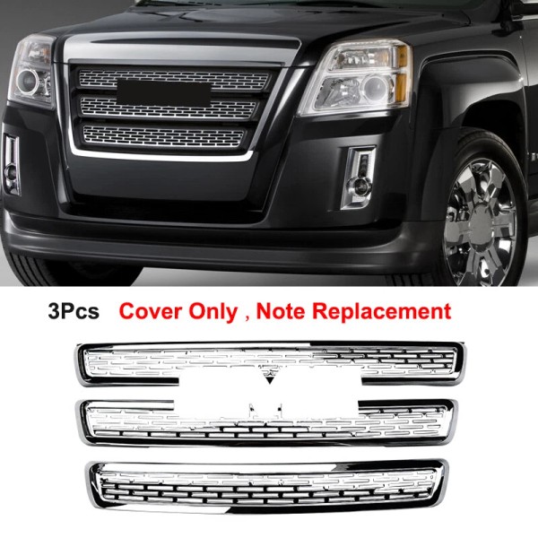youngercar Chrome Grille Overlay Inserts Covers For GMC Terrain 2010-2015