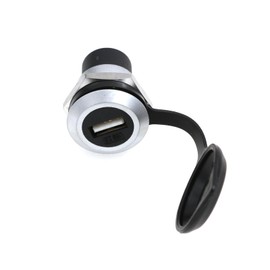 ZBLZGP USB D-Type Metal Connector USB 2.0 USB 3.0 Panel Mount Female to Female Connector for USB Data Transfer (Round Silver USB2.0, 1Pack)