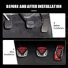 Jawmoy 3 PCS Universal Accelerate Clutch Brake Pedals Set, Nonslip