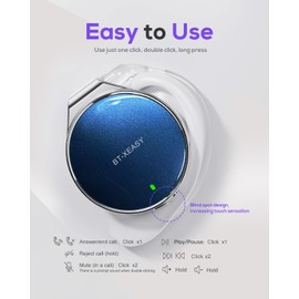 On Ear Headphones Bluetooth 5.4, Open Ear Headphones Wireless Bluetooth Noise Cancellation, Water Drop-Shaped Clip On Sport Headset Bluetooth with 4 Microphones, Comfort Fit Ear Hooks Earphones