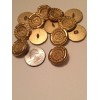 All Metal Gold Tone Shanks w/ Crown/Leaf Pattern - .75"